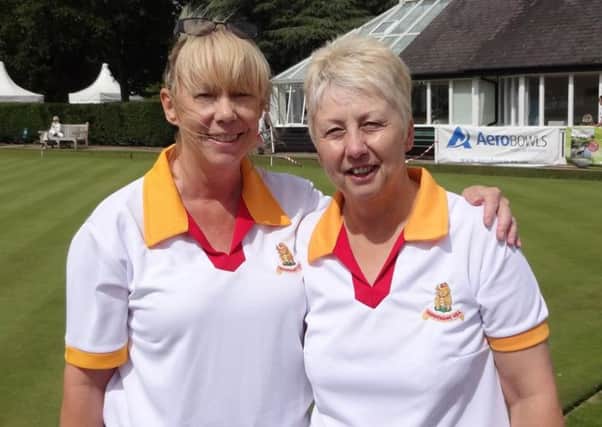 Dawn Horne and Janice White bowed out in the second round of the National senior pairs. Picture submitted