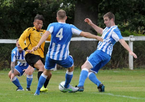 Jordon McKenzie, seen here in action against Griff, scored two at Pershore.