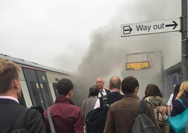 Train fire at Warwick Parkway. Picutre and video footage from Reg Bhurji