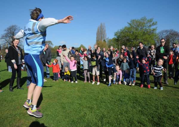 Children taking part in the first Kids Run Free event at St Nicholas Park in Warwick earlier this year.