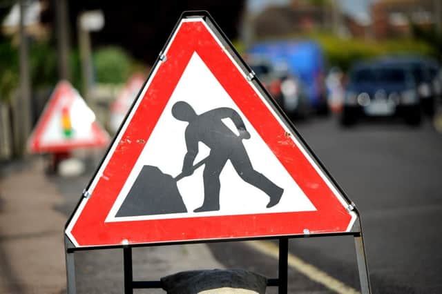 Roadworks sign