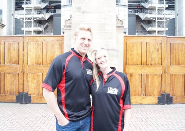 Lewis Moody and his wife Annie representing the Lewis Moody Foundation.