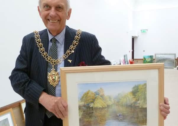 The Lord Mayor of Coventry with his favourite painting from the show