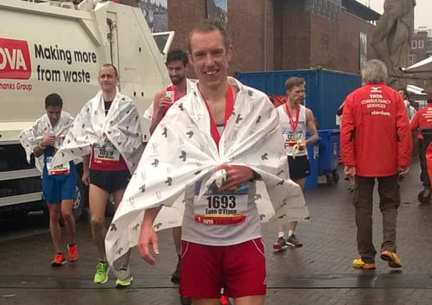 Eóin O'Flynn dipped below 2:45 in his first marathon. Picture submitted