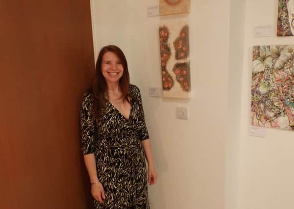 Janet Watson at the opening night of her exhibition at Deasil Art Gallery