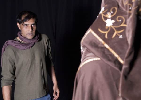Guy Fawkes (played by Taresh Solanki) after capture
