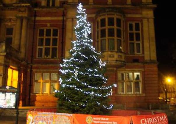 The Tree of Light outside Leamington Town Hall.