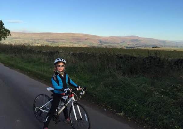 Imogen Campbell during her coast-to-coast charity cycle.