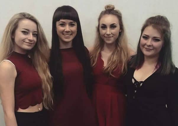Belle Harmonie. From left to right: Molly Homer, Ellie Jackson, Lauren McDonnell and Rachel Fisher