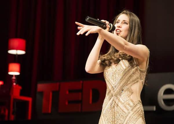 Mary-Jess Leaverland sings at TEDxLeamingtonSpa.