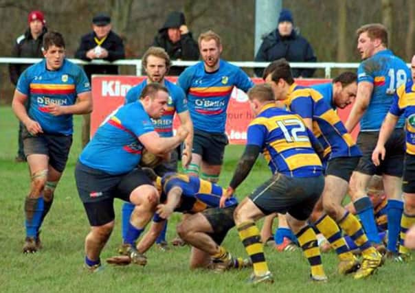 Leamington tryscorer Scott Peters on the break. Picture submitted