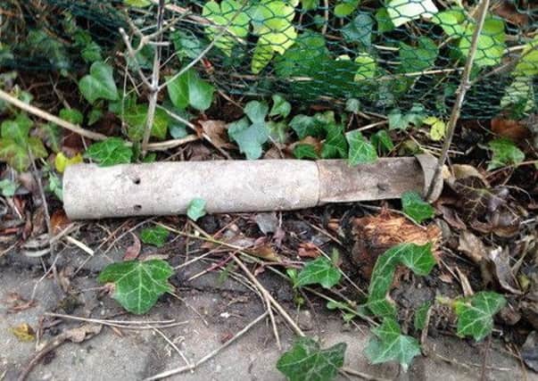 Unexploded German bomb set off in Hatton. Picture from Warwickshire Police