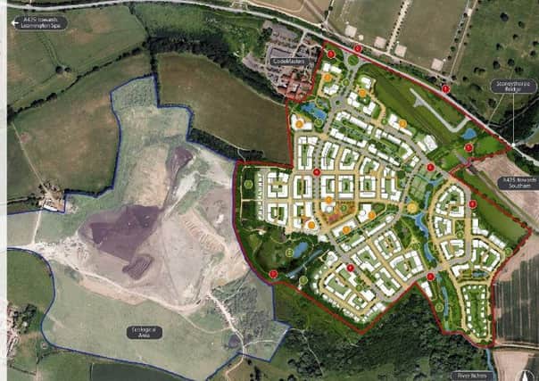 Outline plans for the proposed Stoneythorpe Village development.