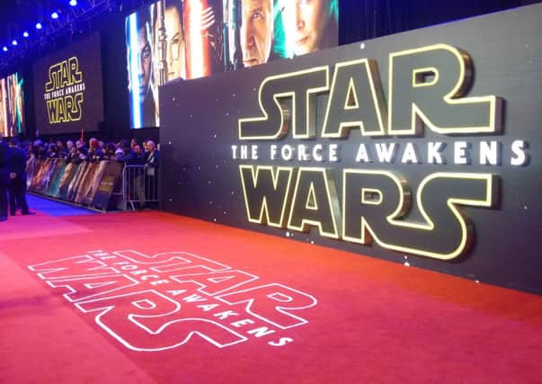 One of the carpets complete with Star Wars logo