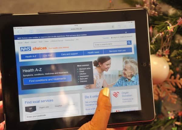 The NHS Choices website