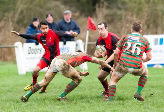 Action from Saturday's win over Market Rasen & Louth (Picture by Mike Baker)