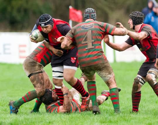 Ben Nuttall in Newbold's win over Market Rasen & Louth  PICTURES BY MIKE BAKER