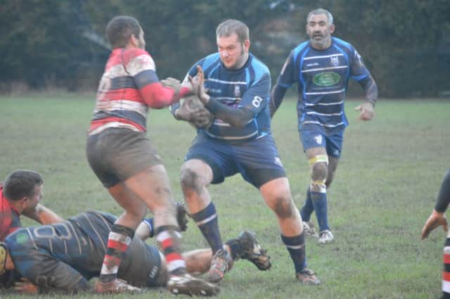 Todd Spencer and Spencer Brown in action for Saints last week against Oundle  PICTURES BY DAVID LEATHLEY