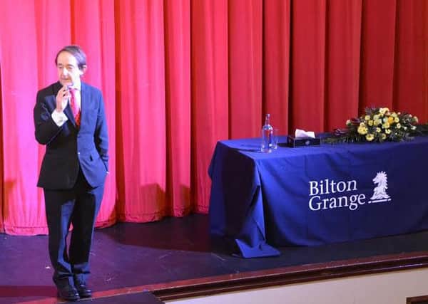 Sir Anthony Seldon giving the Bilton Lecture at Bilton Grange Prep School.