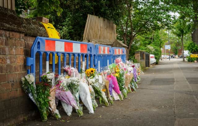 Tributes have been placed at the scene where three people died in a car crash on June 20 in Leamington. NNL-150623-222141009