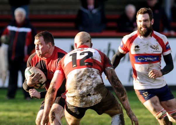 Lloyd Warner in Newbold's 49-10 win over Wellingborough  PICTURE BY MIKE BAKER
