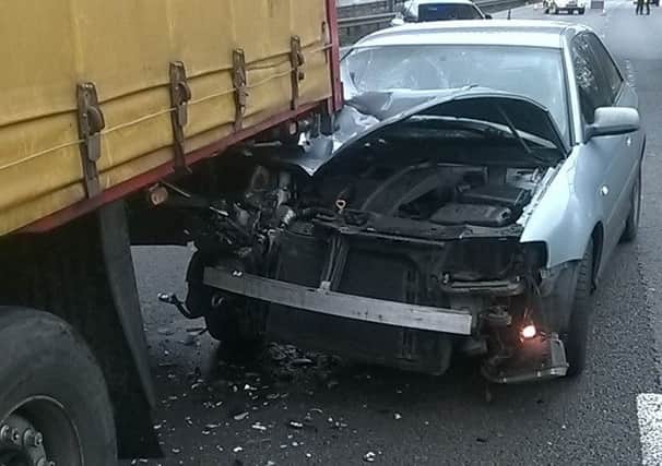 A photo of the crash taken by West Midlands Ambulance Service