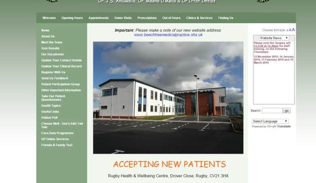A photo of the new building taken from Beech Tree Medical Practice's website