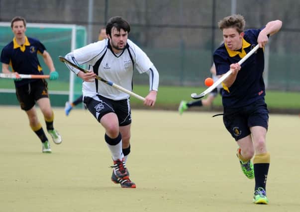 Warwick 2nds' James Druce shows great stick control during their clash with North Stafford. Picture: Morris Troughton