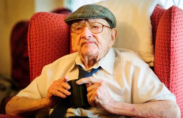 Robert Anderson celebrated his 105th birthday on Valentine's Day