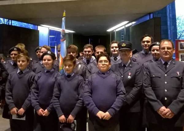 The cadets at Coventry Cathedral.