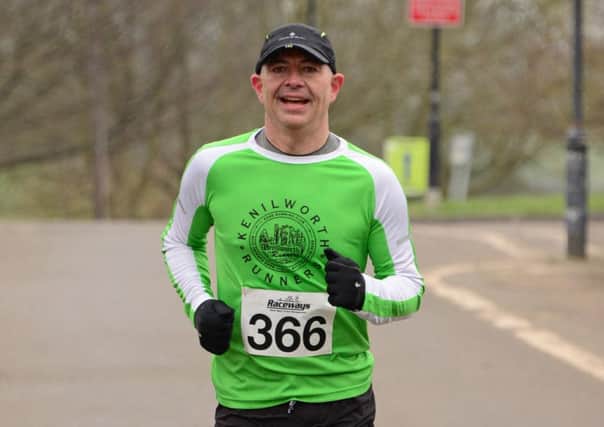 Neil Sheward enjoys his solo run to victory in the Raceways 20k. Picture: yourraceday.co.uk