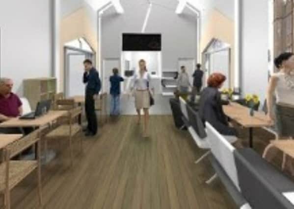 An artist's impression of what the ticket office could look like