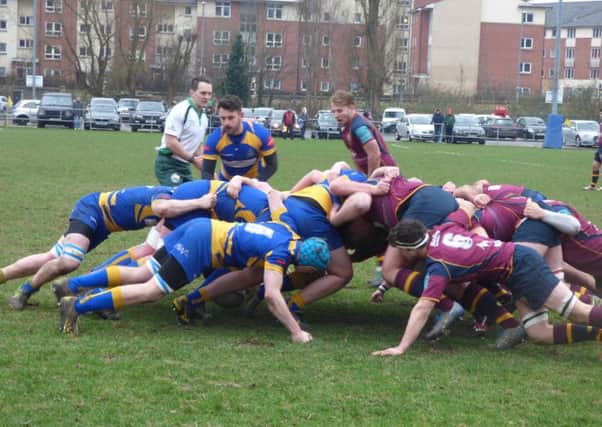 Kenilworth scrum-half Alex Selby oversees the scrum. Picture: Sophie Freestone