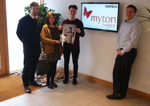 Staff from Denfield Advertising are hoping to win Myton Hospice's Take 50 challenge for the second year running.