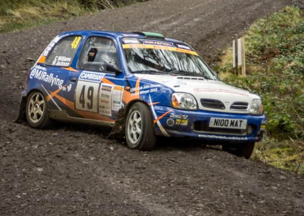 Matthew Jackson and Claire Williams in action at the Cambrian Rally in north Wales. Picture: Brian Deegan