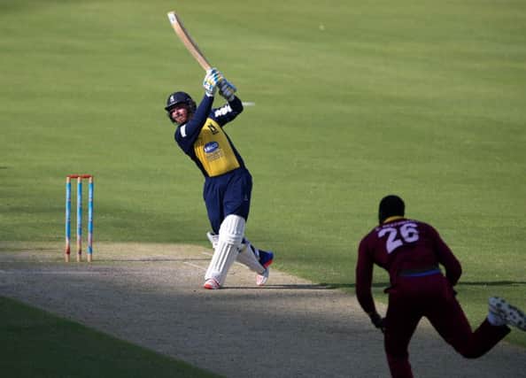 Rugby's Ian Bell batting in Dubai (Picture by Chris Whiteoak, whiteoakpictures.co.uk (Dubai)