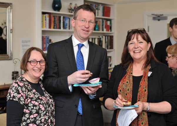 From left to right: Jill Blake, Jeremy Wright MP, and Louise Gillard-Owen