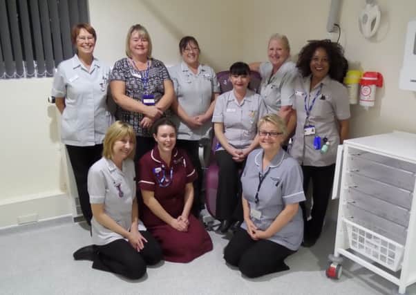 The team at the new Friends blood taking unit at St Cross NNL-160315-093024001