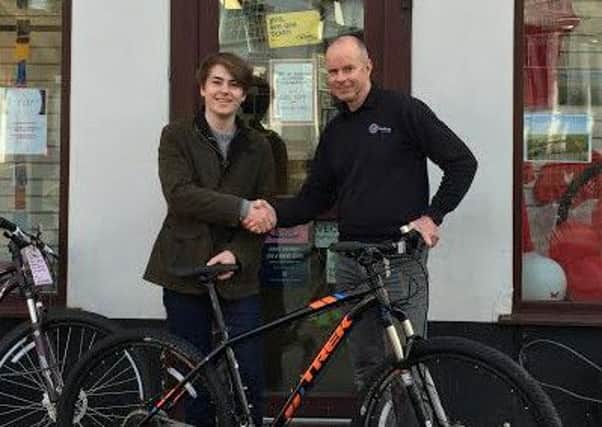 Joe Scothern with Mike Vaughan, who is supporting his charity cycle in India.