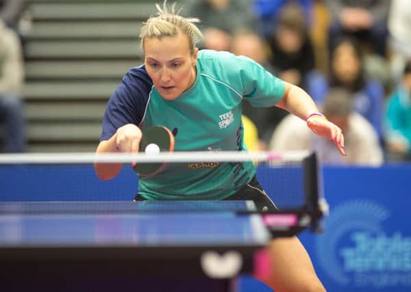 Leamington's Kelly Sibley in action at the National Championships in Hatfield. Picture: Alan Man