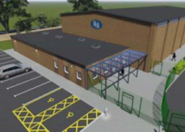 An artists impression of the new school gym