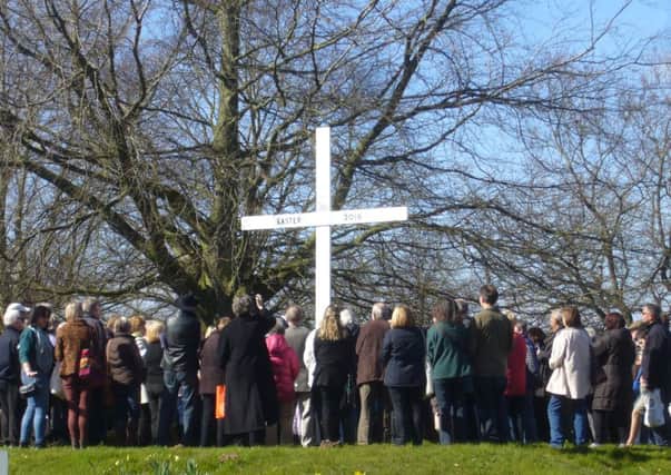 The cross in Abbey Fields