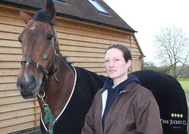 Kineton trainer Laura Hurley with Catchin Star. Picture submitted