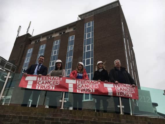Abseilers will descend from the balcony of the Holiday Inn to raise money for Teenager Cancer Trust in the memory of Milan Patel.
