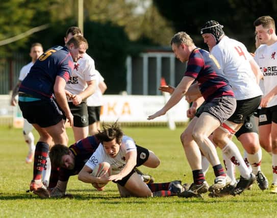 Action from Lions last win over leaders Evesham