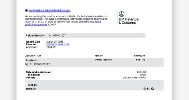 The HMRC email