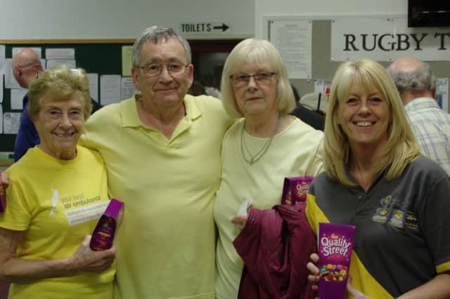 Winners Pat Dahlgren, Bob and Sue Henderson and Mandy Dahlgren