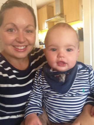 Julie Wall with her son Jake.