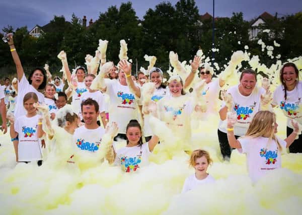 The Bubble Rush to raise funds for Acorns Children's Hospice.