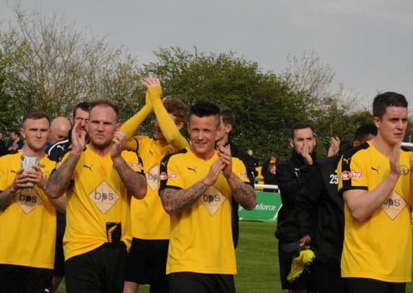 Brakes celebrate securing their place in the play-offs. Picture: Morris Troughton